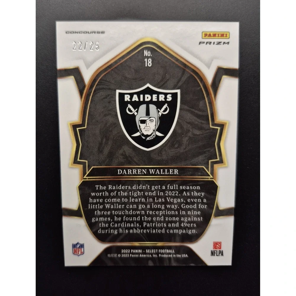 2022 Panini Select Concourse Level Darren Waller #18 Tie-Dye /25 SSP  LV Raiders